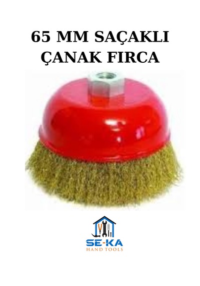 Saçaklı Çanak Tel Fırça 65 Mm Spiral Taşlama Uyumlu Pas Boya Temizleme Metal Fırça