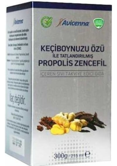 Avicenna Keçiboynuzu Özü Ile Tatlandırılmış Propolis Zencefil 300 G