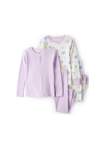 Kız Çocuk Ekru Pijama Set Ekru
