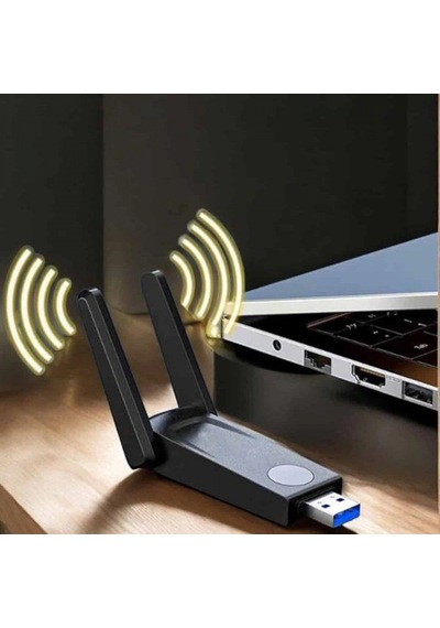 Ultratekno Dual Band Wifi Adaptör Usb 3.0 1200 Mbps Çift Antenli Kablosuz Alıcı