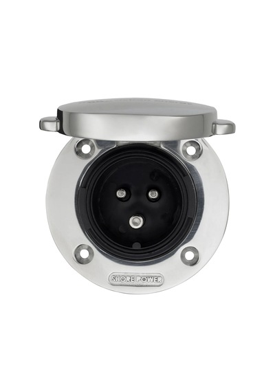 Victron Power Inlet 16a 250v Cee 2p+e Paslanmaz Çelik Kapaklı Ip56 Dış Elektrik Giriş Soketi