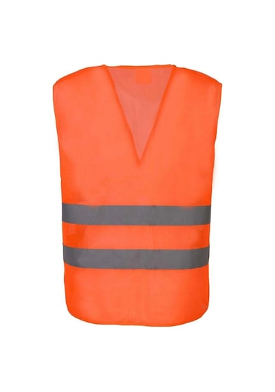 Hi-vis Turuncu Fosforlu Reflektörlü İş Güvenliği Yeleği Yüksek Görünürlük Trafik & İnşaat F.Turuncu