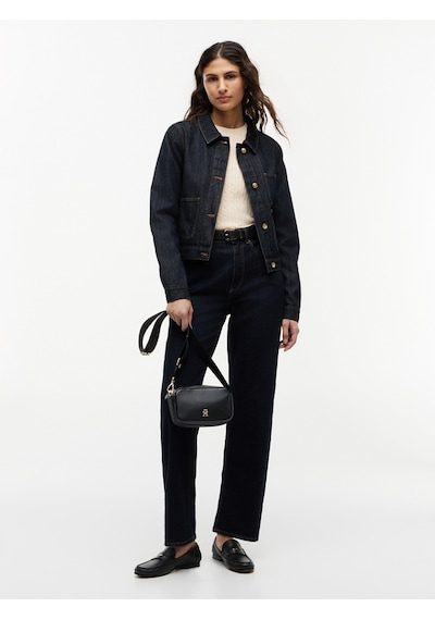 Tommy Hilfiger Th Logotape Camera Bag Kadın Siyah Çanta - Aw0aw18741