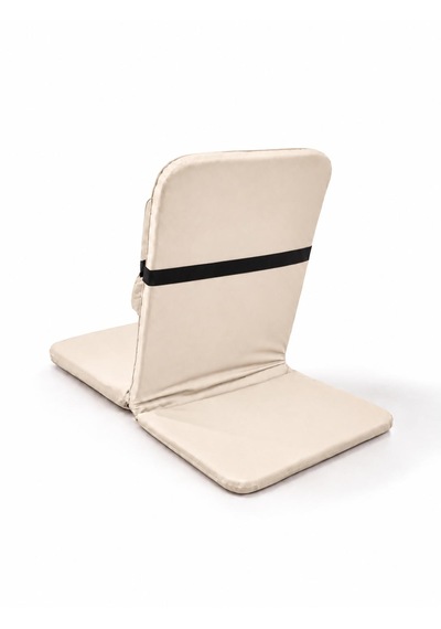 Meditasyon Sandalyesi İlave Yastıklı Backjack Xl Yoga, Nefes, Meditasyon Sandalyesi Duck Kumaş Krem