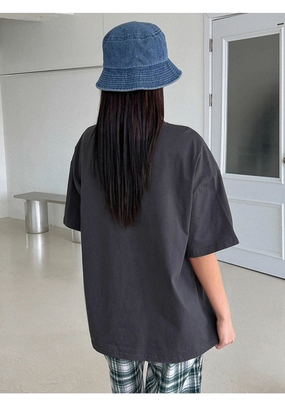 Flood Of Style Kadın Antrasit Optimism Baskılı Oversize Bisiklet Yaka Tshirt Gri Flood Of Style Kadın Antrasit Optimism Baskılı Oversize Bisiklet Yaka Tshirt Gri