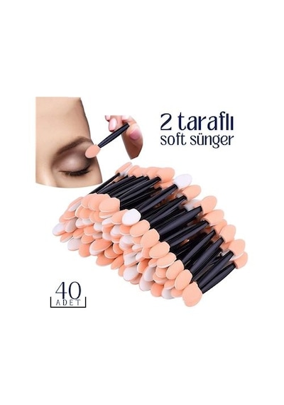 Zenvac Göz Farı Süngeri 40 Lı Paket Çift Uçlu, Profesyonel Makyaj Aplikatörü 718662 Zenvac29