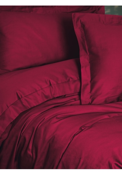 Cotton Box Elegant Saten Çift Kişilik Nevresim Takımı Bordo