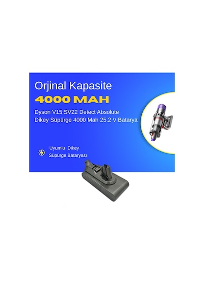 Dyson V15 Sv22 Detect Absolute 4000mah Pil Dikey Süpürge Batarya