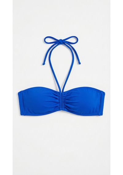 Zi Mavi Straplez Çok Dar Kalıp Bikini Üstü
