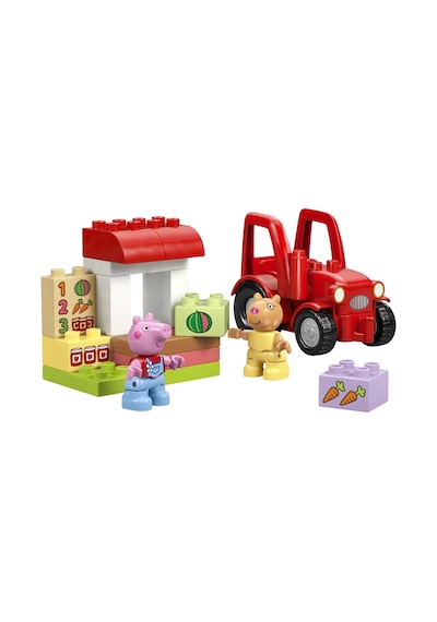 LEGO® DUPLO® Peppa Pig Traktör ve Pazar 10468 - 2 Yaş ve Üzeri Çocuklar için Figür İçeren Eğitici Oyuncak Yapım Seti (18 parça)