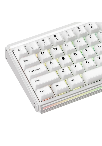 Akko Ray68 He White %65 Astroaim Magnetic Switch 8k Hz Hall Effect Hotswap Argb Kablosuz İngilizce Manyetik Gaming Klavye