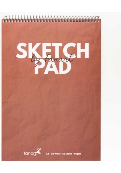 Fanart Academy Üstten Spiralli A4 Sketch Pad