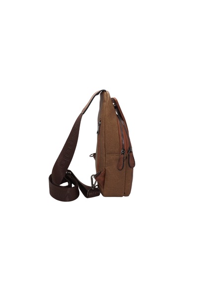 Westpolo Crossbody Unisex Çapraz Ayarlanabilir Askılı El Göğüs Ve Omuz Çantası Taba