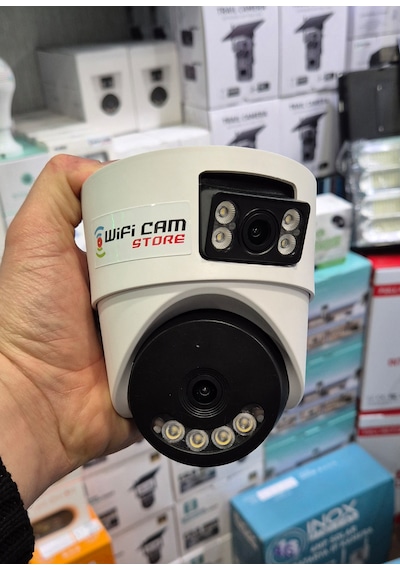 Çift Kameralı İç Ortam Tavan Tip Dome Wifi Kamera