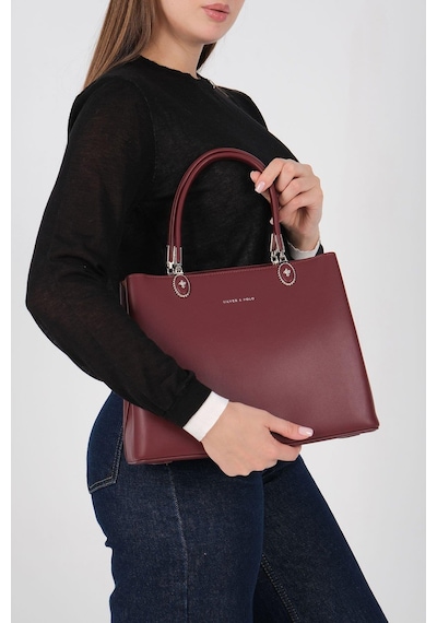 Silver Polo Sp1234 Kadın El Çantası Cilt Bordo-bordo