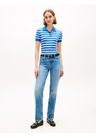 Tommy Hilfiger Lıght Layerıng S/s Polo Sweater Kadın Mavi Polo - Ww0ww48503