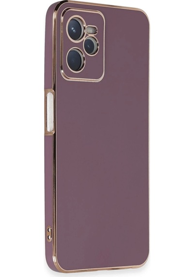 Gld-spt- Newface Realme C35 Kılıf Volet Silikon - Mor