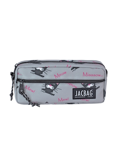 Jacbag Dual Zıp-iki Fermuarlı Kalemkutu - Miyav Miyav