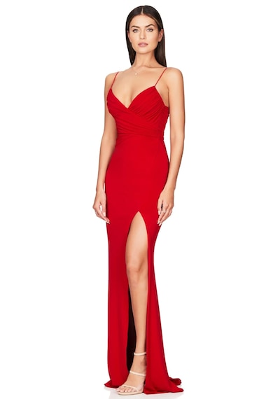 Hanife Glam Couture Hanife Glam Sandy Elbise Kırmızı