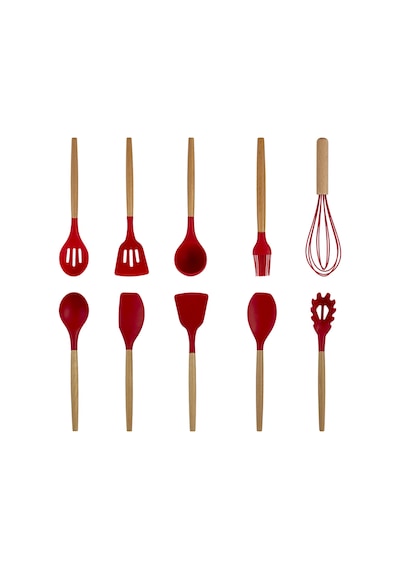 Cook With Love Ahşap Saplı Silikon Servis Seti