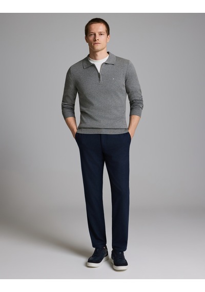 Pierre Cardin Gri Melanj Slim Fit Fermuarlı Polo Yaka Basic Triko Kazak 50333917-vr086 Pierre Cardin Gri Melanj Slim Fit Fermuarlı Polo Yaka Basic Triko Kazak 50333917-vr086