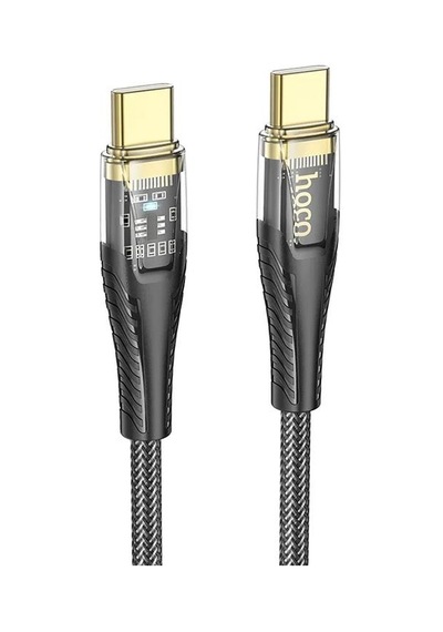 Hoco U121 Gold Standard Transparent Discovery Edition 60w Type-c To Type-c Hızlı Şarj Ve Data Kablosu 1.2metre