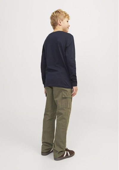 Jack & Jones Çocuk Yandan Cepli Kargo Pantolon- Kane 12258383 Olive Night Siyah