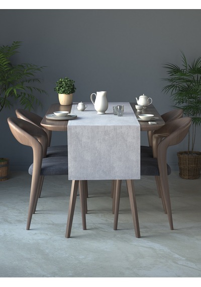 Kadife Dokulu Beyaz Renk Daily Series Runner 40 X 140 Beyaz
