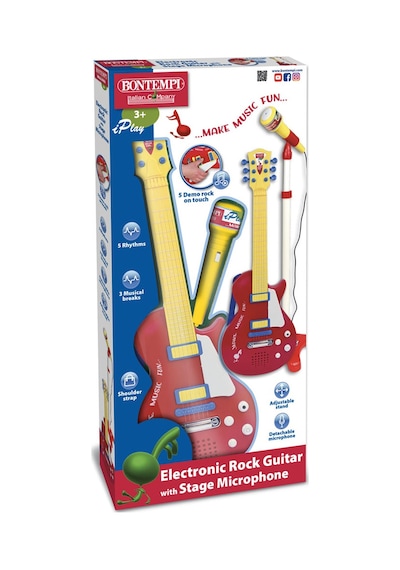 Minik Müzisyenlerin Yeni Müzik Aleti: Ayaklı Mikrofonlu Elektronik Gitar