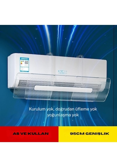 Monozone Şeffaf Klima Hava Yönlendirici Çarpma Önleyici