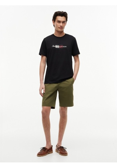 Tommy Hilfiger Scrıpt Flag Regular Tee Erkek Siyah T-shirt - Mw0mw43226