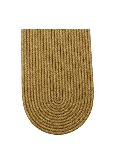 Jutty Hasır Görünümlü Jüt Dokuma Oval Natural Düz Dekoratif Runner 25x90 Mutfak Salon Masa Örtüsü Naturel