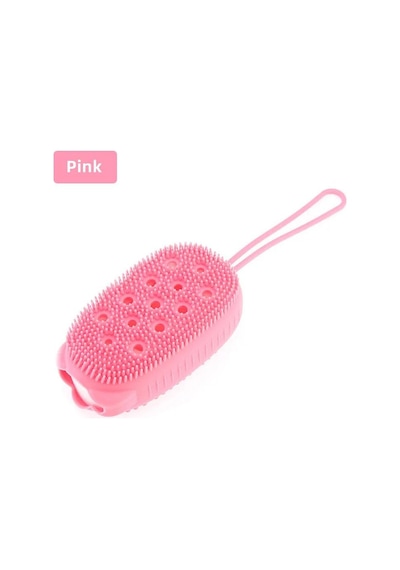 Silikon Vücut Scrubber Yumuşak Köpük Banyo Fırçası Duş Peeling Sünger Masaj Cilt Temizleyici Temizleme Pedi Banyo Aksesuarı