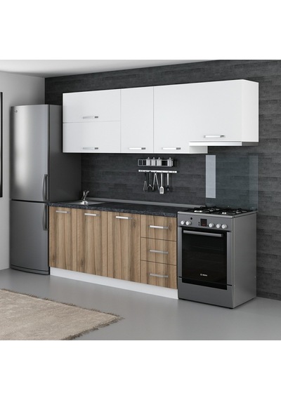 Minar 240 Cm Mutfak Dolabı Beyaz Dore 240-D5 Beyaz