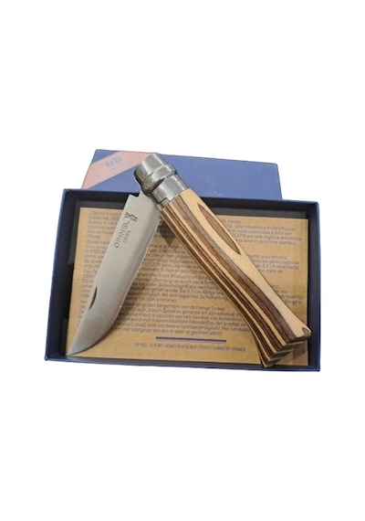 Opinel No:8 Tradition Lamine Huş Kutulu Kamp Çakı Çok Renkli