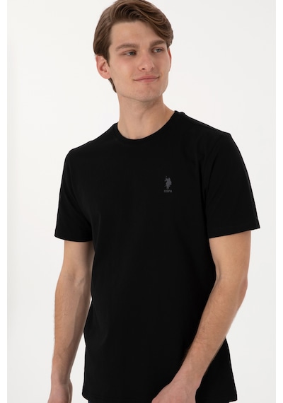 U.S. Polo Assn. Erkek Regular Fit Bisiklet Yaka Siyah Tişört 50299544-VR046 U.S. Polo Assn. Erkek Regular Fit Bisiklet Yaka Siyah Tişört 50299544-VR046