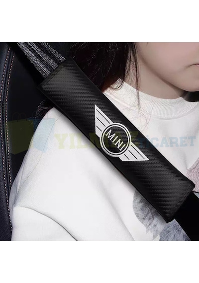 Mini Cooper Logo Emniyet Kemer Pedi Nakış İşleme 2 Adet