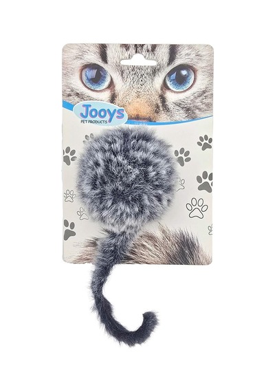 Jooys Kürklü Tırtıklı Kedi Topu