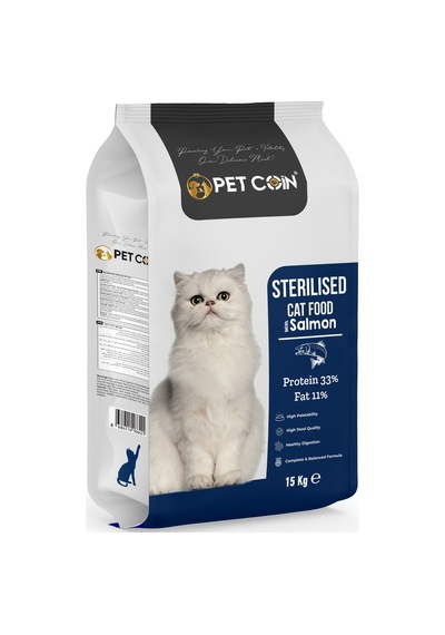 Petcoin Somonlu Kısırlaştırılmış Kedi Maması 15 KG