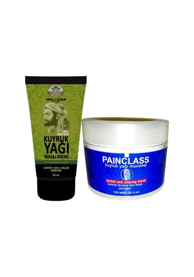 İbn-i Sina Kuyruk Yağı Teskin Kremi Kas Sırt Bel El Ayak Kullanım 2 Adet 50 Ml + 1 Adet 100 Ml Painclass Dindirici Krem