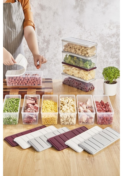 Selka Home 2 Adet 2 Lt. Nora Organizer Buzdolabı Buzluk Düzenleyici Saklama Kabı