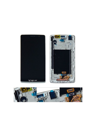 LG Uyumlu G4 Stylus H542 Lcd Ekran Dokunmatik Gri Çıtalı