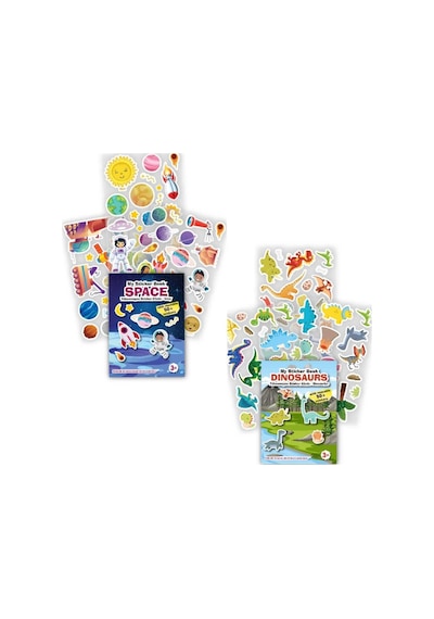 My Sticker Book '' Uzay-dinozorlar'' , 2li Set Tükenmeyen Sticker Kitabı