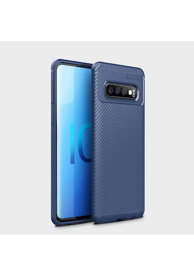 Samsung Galaxy Uyumlu S10 Kılıf Karbon Silikon Case