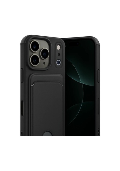 Apple İphone 17 Pro Max Kelvin Kartvizitli Silikon - Siyah