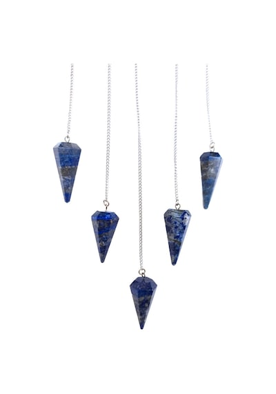 Pozitif Doğal Taş 218-8  Doğal Lapis Lazuli Pandül - Sarkaç Siyah