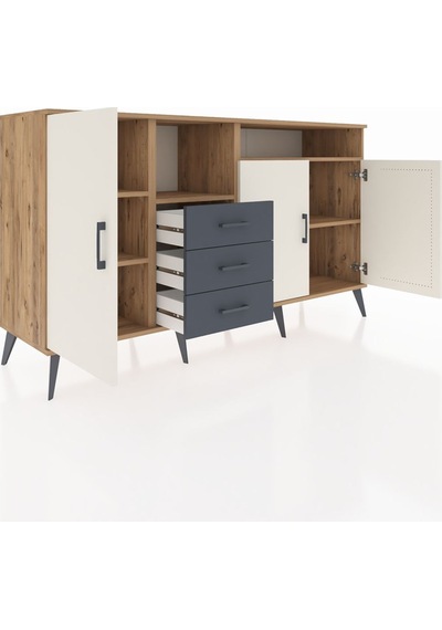 Hyperion Konsol 5 Raflı 3 Çekmeceli 3 Kapaklı 176x44x99 Çam-aytaşı/antrasit Atlas Çam/aytası - Atlas Çam Hyperion Konsol 5 Raflı 3 Çekmeceli 3 Kapaklı 176x44x99 Çam-aytaşı/antrasit Atlas Çam/aytası - Atlas Çam