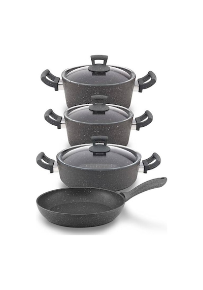 Hascevher Germanitium 7 Pcs Granit Set 1822ten26kar26tv Siyah