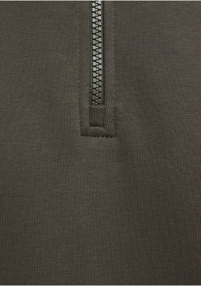 Mavi - Yarı Fermuarlı Haki Basic Sweatshirt 0s10278-71553 Yeşil