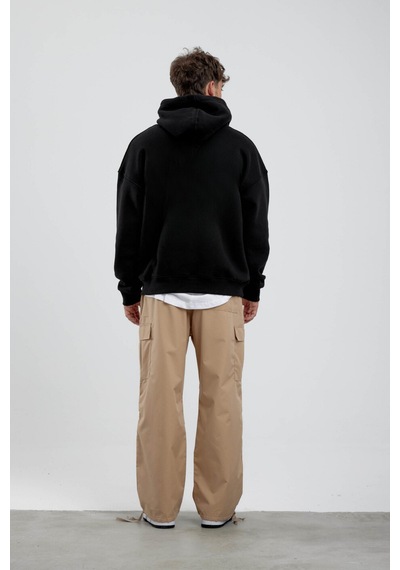 Prtnc Protonic Erkek Sweatshirt Siyah Oversize Kapşonlu Siyah
